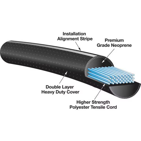 Power Round Belts, 9 X 144 PR, Gates, Mfr#: 9 X 144 PR